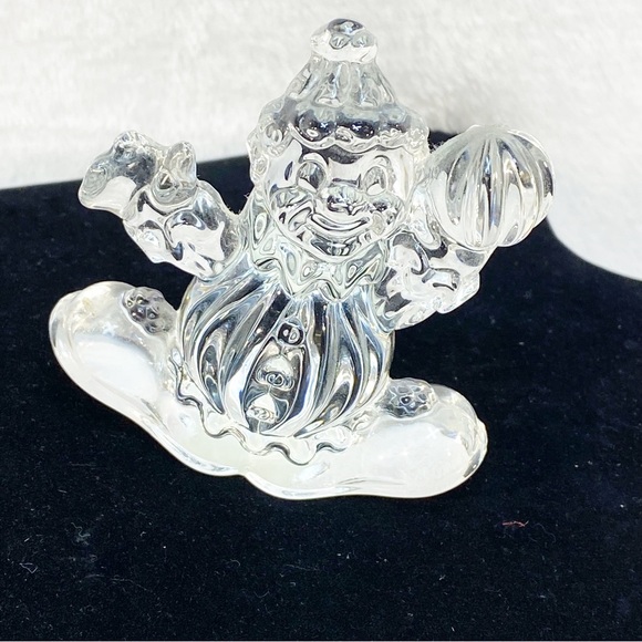 Clown Crystal Princess House Rocking 24% Circus Clear Art Glass Germany 3” x 3” - Picture 11 of 11